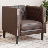  Fotelj chesterfield rjavo umetno usnje, (21825062) | Shoptok.si