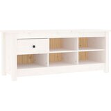 Ormarić za cipele bijeli 110 x 38 x 45,5 cm od masivne borovine | shoptok.hr