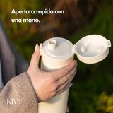 KIVY steklenica za vodo iz tritana 1 l z zložljivim pokrovom – petrol zelena | Shoptok.si
