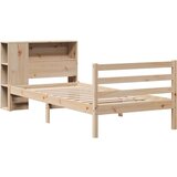vidaXL Knjižna postelja brez vzmetnice 100x200 cm trdna borovina | Shoptok.si