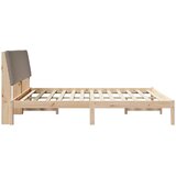  Okvir kreveta Smeđa i taupe 200 x 200 cm Masivna borovina | shoptok.hr