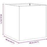 vidaXL Planter Black 40x40x40 cm Hladno valjano jeklo | Shoptok.si