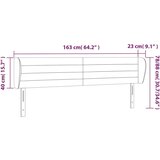  Uzglavlje s ušima svjetlosivo 163x23x78/88 cm od tkanine | shoptok.hr