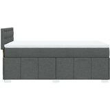 vidaXL Box spring postelja z vzmetnico temno siva 90x190 cm blago | Shoptok.si
