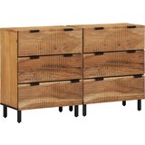 vidaXL ormarići 2 kom smeđi 60x33x75 cm masivno drvo bagrema | shoptok.hr