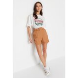 Trendyol Shorts - Brown - High Waist | shoptok.hr