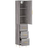  Visoka komoda siva sonome 34,5x34x180 cm od konstruiranog drva | Eponuda.ba