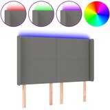  LED uzglavlje tamnosivo 147 x 16 x 118/128 cm od tkanine | shoptok.hr