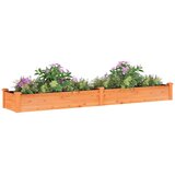  Povišena vrtna gredica s oblogom smeđa 240x45x25 cm od jelovine | Eponuda.ba