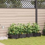  Vrtna saksija 4 pcs Smeđa 160 x 40 x 22 cm Plastika | Eponuda.ba