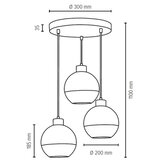  Spot-Light 1860374R - Viseći luster na sajli LINEA 3xE27/60W/230V | Eponuda.com
