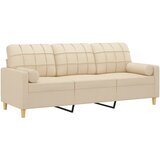  Trosjed s ukrasnim jastucima krem 180 cm od tkanine | shoptok.hr