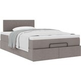 vidaXL Otomanski posteljni okvir z vzmetnico taupe 120x190 cm blago, (21611886) | Shoptok.si