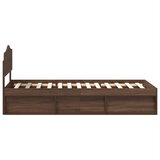  Krevetna konstrukcija s uzglavljem Smeđi hrast 75 x 190 cm | shoptok.hr