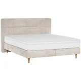 POSTELJA BOXSPRING 160 cm x 200 cm , tekstil bež