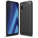  Gumijasti / gel etui Carbon za Samsung Galaxy A70 - črni