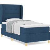  Krevet s uzglavljem s madracem Plava 90x200 cm Tkanina | shoptok.hr