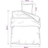  Set posteljine za poplun crna 140 x 200 cm pamučni | shoptok.hr