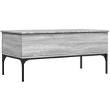 Furnova Klubska mizica siva sonoma 100x50x45 cm inžen. les in kovina, (21915271) | Shoptok.si