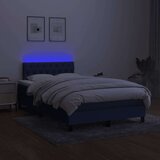  Krevet box spring s madracem LED plavi 120 x 200 cm od tkanine | shoptok.hr