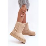 Boto PS1 Women's Snow Boots with Faux Fur Lining Beige Abrams | Shoptok.si