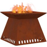  Kamin Smeđa 60 x 60 x 50 cm Čelik otporan na vremenske uvjete | shoptok.hr