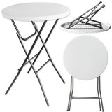  Okrugli sklopivi stol - bijeli, 80 cm | shoptok.hr