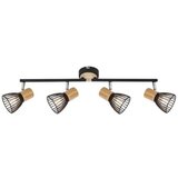 Ferotehna dekorativni reflektor Max, črna-lesna 001249 | Shoptok.si