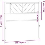  Metalno uzglavlje crno 100 cm | shoptok.hr