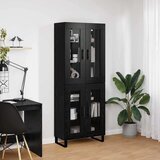  Kuhinjski ormarić 2 pcs Crni hrast Inženjerska drva i staklo | shoptok.hr