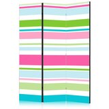 Artgeist Paravan Bright Stripes, 3-Delni, Dvostranski | Shoptok.si