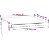 Tenda Avtomatsko zložljiva tenda rjava 350x250 cm, (21366852) | Shoptok.si