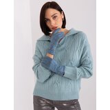 Wool Fashion Italia Gloves-AT-RK-239507.94P-Grey-Blue | shoptok.hr