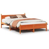  Okvir kreveta bez madraca voštano smeđi 135x190 cm od borovine | shoptok.hr