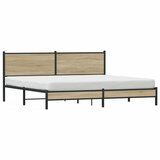 Metalni okvir kreveta bez madraca boja hrasta sonome 193x203 cm | shoptok.hr