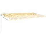  Automatska tenda sa senzorom LED 600x350 cm žuto-bijela | shoptok.hr