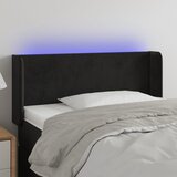 vidaXL LED uzglavlje crno 83x16x78/88 cm baršunasto Cijene