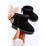 Boto Children's Furry Fringed Snow Boots Black Mikyla | Shoptok.si