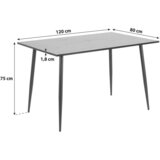 MID.YOU JEDILNA MIZA, črna, barve hrasta | Shoptok.si