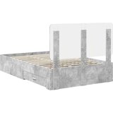  Okvir za krevet s uzglavljem Betonski sivi 120 x 190 cm | shoptok.hr