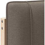  Tapecirani uzglavlje Smeđa i taupe 135 cm Čvrsto borovo drvo | shoptok.hr
