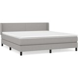  Box spring postelja z vzmetnico svetlo siva 160x200 cm žamet, (20790474) | Shoptok.si