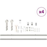  Oprema za drsna vrata 366 cm nerjaveče jeklo srebrne barve, (22046903) | Shoptok.si