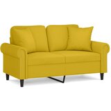  Dvosjed s ukrasnim jastucima žuti 120 cm baršunasti | Eponuda.com