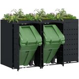  Skladištenje kanti za 3 kante Crna 204 x 77 5 x 121 5 cm | shoptok.hr