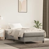  Madrac s oprugama srednje tvrdoće svjetlosivi 100x200x20 cm baršunasti | shoptok.hr