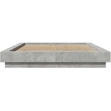  Okvir kreveta s LED svjetlima boja betona 120 x 190 cm drveni | shoptok.hr
