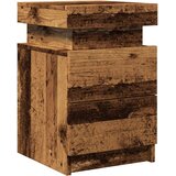  Noćni ormarić s LED boja drva 35x39x55 cm konstruirano drvo | Eponuda.com