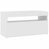Maison Chic TV omarica - TV stojalo - Televizijska omarica z LED lučkami bela 75x35x40 cm, (21701509) | Shoptok.si