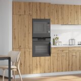 vidaXL Omara za mikrovalovno pečico artisan hrast 60x57x207cm inž. les | Shoptok.si
